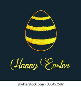 Golden Easter Egg for Happy Easter celebration.