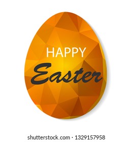 golden easter egg in triangular style