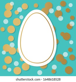 golden easter egg- vector illustration