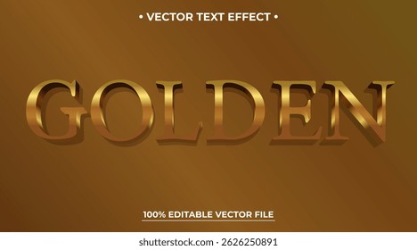 Golden Editable luxury 3d gold text effect Elegant font style for logotype, title or heading text