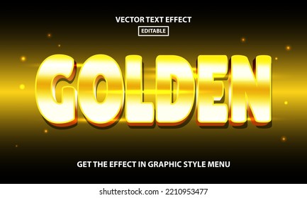 Golden Editable Text Effect Style