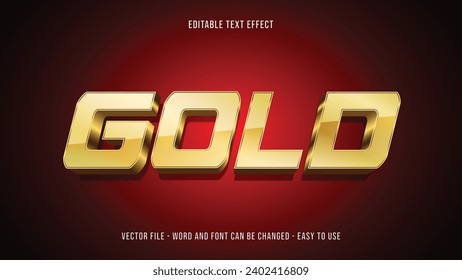 Golden editable text effect suitable for business brand