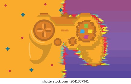 Golden edition joystick with buttons getting fuzzy