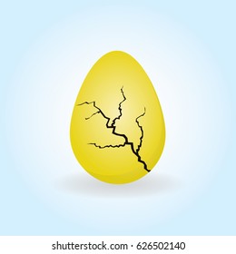 Golden Egg With A Crack