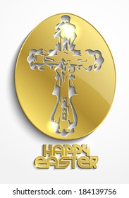 Golden egg with a cross
