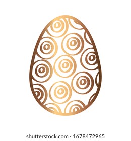 golden egg easter decorated isolated icon vector illustration design