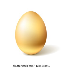 Golden egg. Easter symbol. Spring traditional holidays