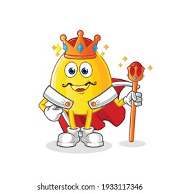 Golden egg king vector. cartoon character