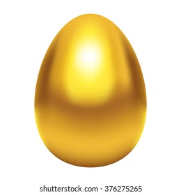 Golden egg  made and gradient mesh in vector format