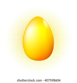 Golden egg object. Vector