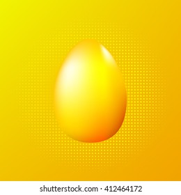 Golden egg object. Vector