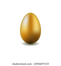 Golden egg on white background, Easter egg, vector illustration  
EPS10.