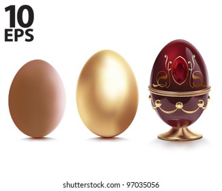 Golden egg. Vector illustration