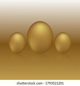 Golden eggs with 3 variants
