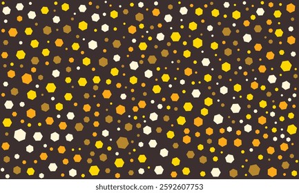 Golden Elegance Hexagon Pattern, Luxurious Gold and Amber