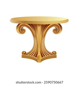 Golden Elegance Ornate Table Design