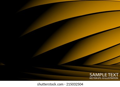 Golden elegant shades background reflected -  Orange vector design template  illustration