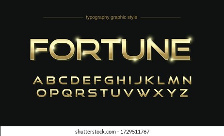 Golden Elegant Typography Artistic Font Design