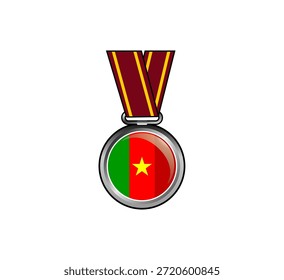 bandeira de elemento dourado com medalha 003