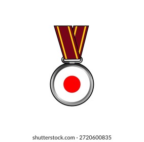 goldenes Element Flagge mit Medaille 005