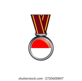 bandeira de elemento dourado com medalha 009