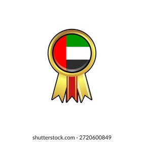 bandeira de elemento dourado com medalha 014