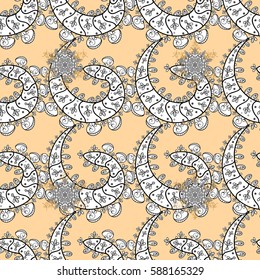 Golden elements. Gold template. Floral classic texture. Royal retro background. Design vintage for card, wallpaper, wrapping, textile. Vector illustration.