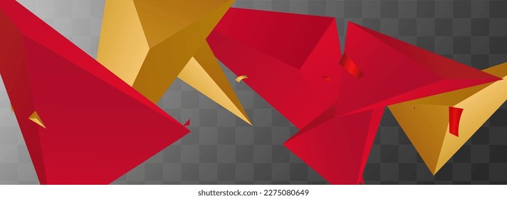 Golden Elements Technology Vector Transparent Panoramic Background. Creative Magazine. Burgundy Modern Shapes Template. Minimalist Brochure.