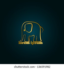 Golden elephant emblem.
