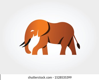 Golden Elephant Icon ideal for photography, safari, creative industries.
