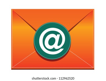 Golden e-mail envelope