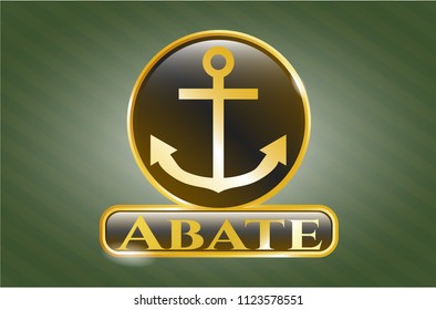  Golden emblem or badge with anchor icon and Abate text inside