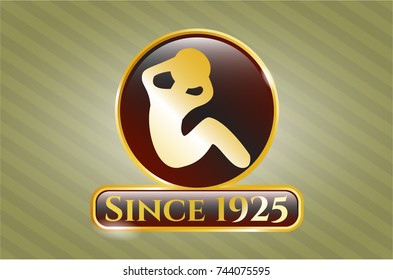  Golden emblem or badge with crunch icon and Since 1925 text inside