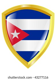 golden emblem of Cuba