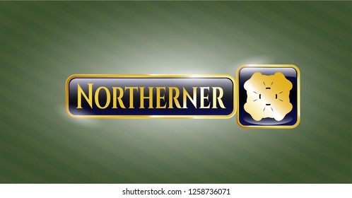  Golden emblem with four leaf clover icon and Northerner text inside