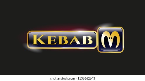  Golden emblem with goat head icon and Kebab text inside
