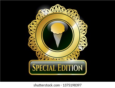  Golden emblem with ice cream icon and Special Edition text inside