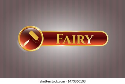  Golden emblem with roller brush icon and Fairy text inside
