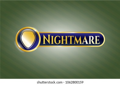  Golden emblem with shield icon and Nightmare text inside