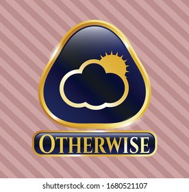  Golden emblem with sun behind cloud icon and Otherwise text inside