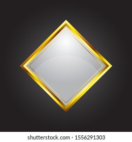 Golden Empty Badge Label Design 