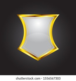Golden Empty Badge Label Design 