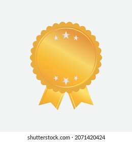 Golden empty labels gold ribbon