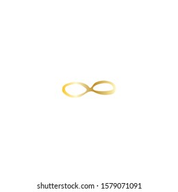 Golden endless symbol doodle element. Valentines day element