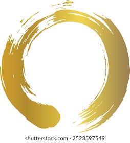 Golden Enso Zen Cirlcle in Yoga, powerful symbol	
