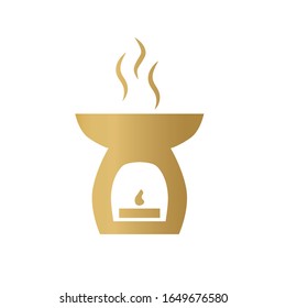golden essential oil diffuser icon- vector illustration
