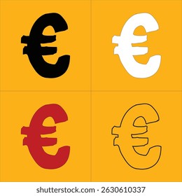 Ilustração do símbolo dourado da moeda do euro, um sinal financeiro para o sucesso dos negócios e do mercado.