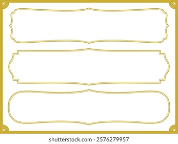 Golden European style horizontal long frame set