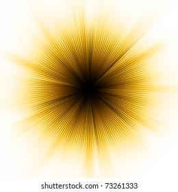 Golden explosion of light. (no transparencies). EPS 8 vector file included