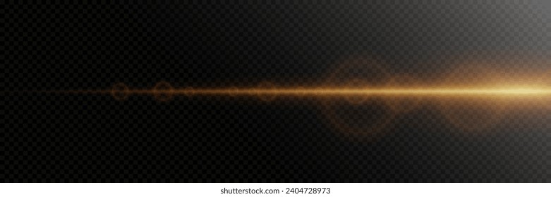 Golden explosion of light with sparks. Abstract glowing magic dust isolated on transparent background. Light effects. Glitter and glare.